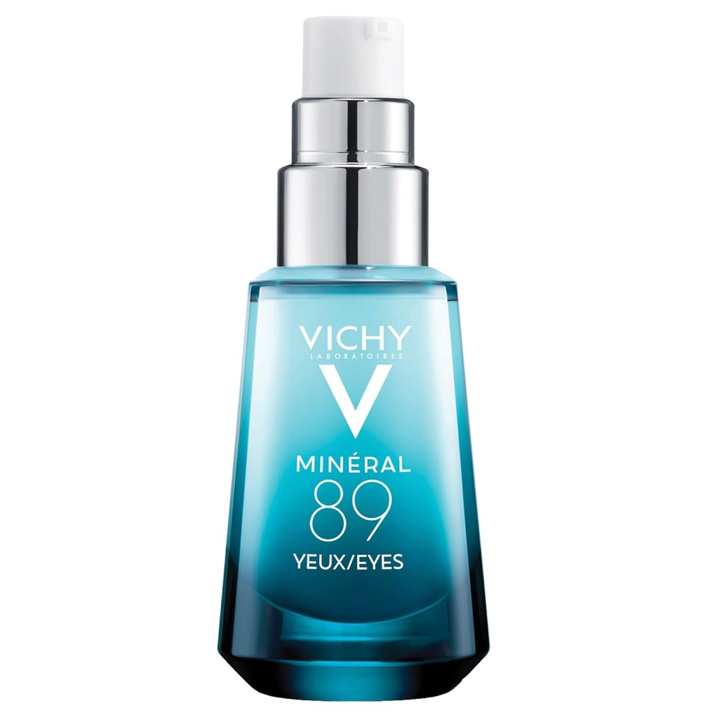 Vichy Mineral 89 Serum Ojo, Ácido Hialurónico y Crema de Caffeine, Bajo Crema Ojo Para Círculos Oscuros, Hidratando " Reductor de Puffiness, Optalmologist Tested