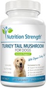 Turquía Tail Mushroom for Dogs to Support a Strong Immune System, Promote Gut Health, Antioxidant Activity &amp; Inflammatory Relief, Reduce Fatiga & Boost Stamina, 120 Chewable Tablets