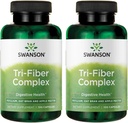 Complejo Tri-Fiber Swanson - Suplemento de Salud Digestivo Hecho con Psyllium, Bran de Avena, &amp; Apple Pectin - (100 cápsulas) (2 Pack)