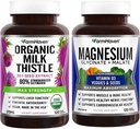 FarmHaven Milk Thistle Capsules &amp; Magnesium Glycinate &amp; Malate Complex w/Vitamin D3