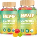Hemp Gummies 350,000mg for Deep Sound Bedtime Support and Discomfort Relief, Fruity Hemp Gummy Infused Omega 3, Vitamins, Made in USA