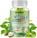 Soursop Gummies 2000MG, Soursop Leaf & Fruit Extract for Adults, Soursop Fruits w/Vitaminc C for Immune Support, Antioxidant and Digestive Aid, Vegan, 60 Condes