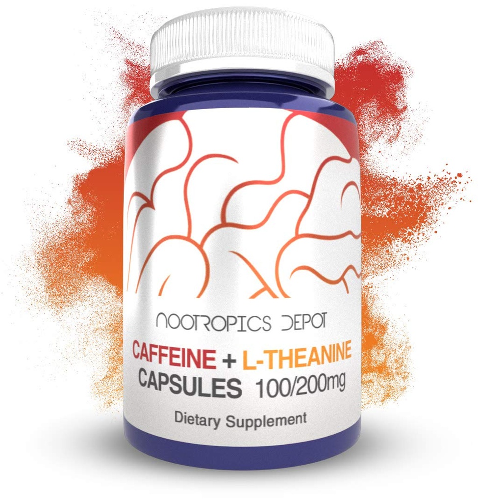 Nootropics Depot Caffeine y L-Theanine Capsules Silencio 60 Pills Silencio Contiene 100 mg de Caffeine y 200 mg de L-Theanine ← Suplemento Natural Silencio Energy Booster Silencio Mental Focus + Alerta Silencio Alternativa Café
