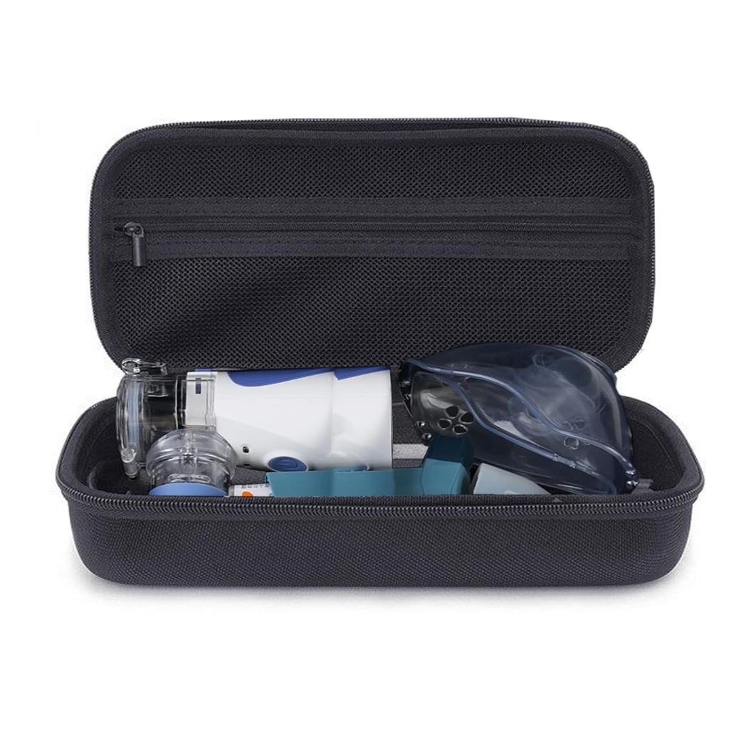 Carrying Case Travel Organize Bag for Asthma Inhaler, Inhaler Spacer for Kids and Adults, Masks, Inhaler Holder Asthma, Portable Handheld Inhaler Nebulizer Machine, Pocket Fits Allergy Meds