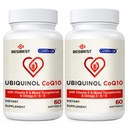 Ubiquinol CoQ10-600mg-Softgel, Active Coq10 Ubiquinol Suplemento con vitamina E &amp; Omega 3, 6, 9, alta absorción-coenzima-Q10, potente antioxidante para la producción de energía, testado, 120 cuenta
