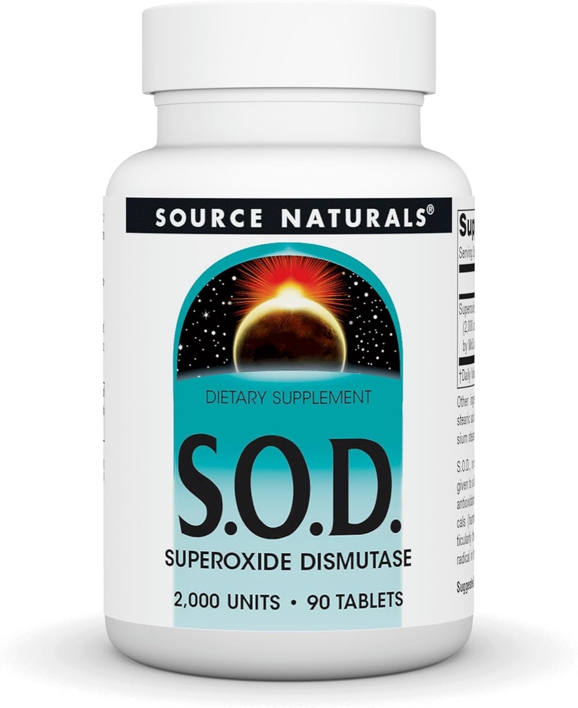 Fuente Natural S-O-D, Superoxide Dismutase - Suplemento dietético - 90 Tabletas