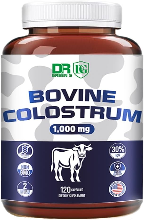 VITAMISAN Colostrum Supplement, 120 Capsules, 1,000mg per Serving, 30% IgG Inmunoglobulinas, Bovine Colostrum Powder Capsules Non-GMO, Gluten Free, USA Sourced