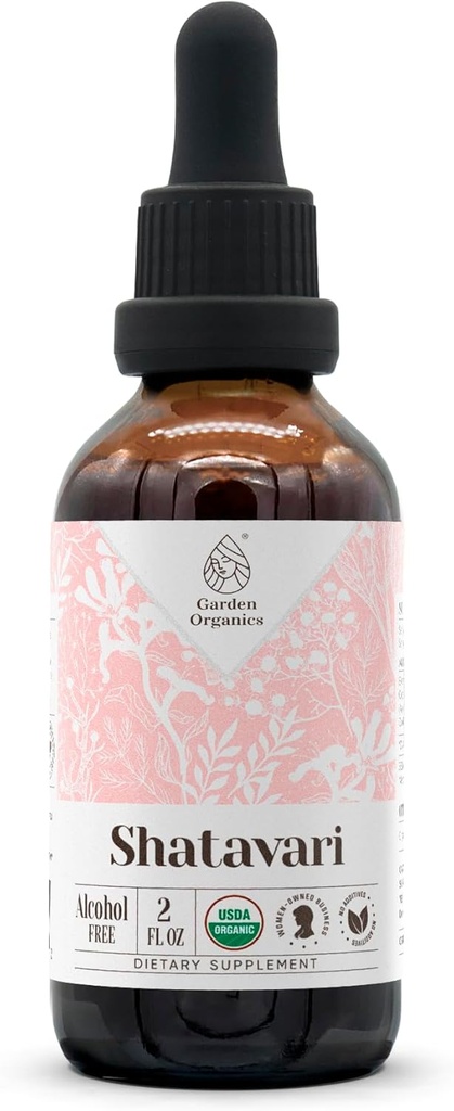 Shatavari USDA Orgánica Extracto Libre de Alcohol ← Suplemento dietético, Tintura de alta potencia Silencio Natural certificada Shatavari Orgánica (Asparagus racemosus) Root seco (2 oz)