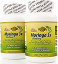 Moringa en Capsulas naturales. Set de 2 frascos. Triple accion, extraida de la planta, fruta y semillas. Alto contenido de proteinas, vitaminas y minerales