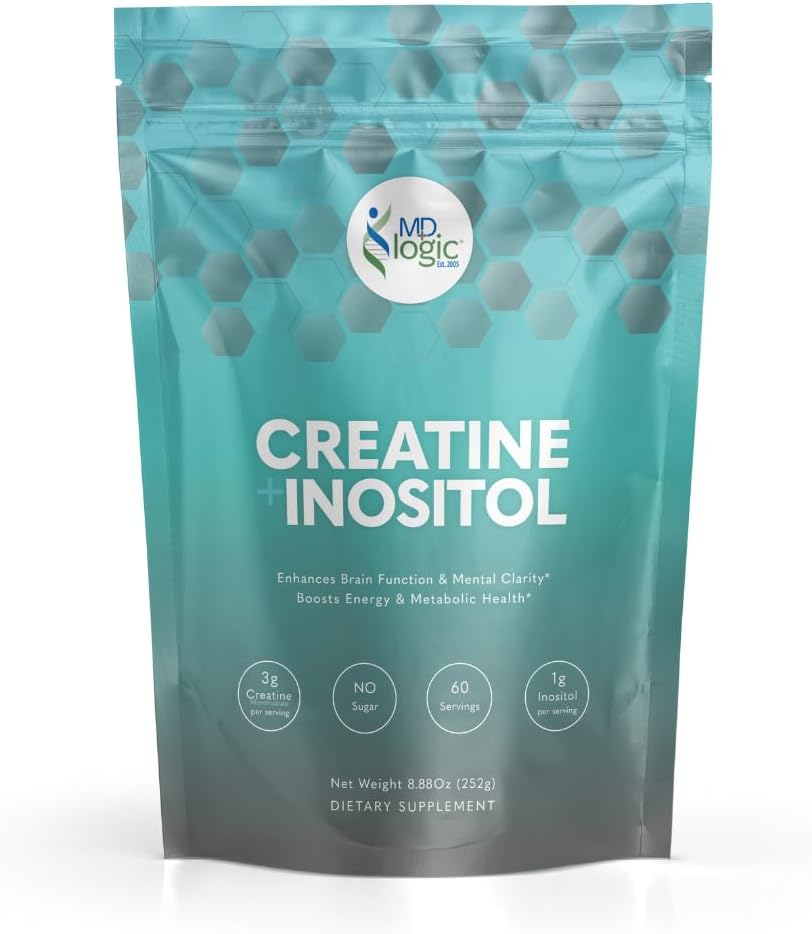 MD Logic Health Creatine + Inositol for Peak Performance & Mental Clarity, Unflavored - Made in New York