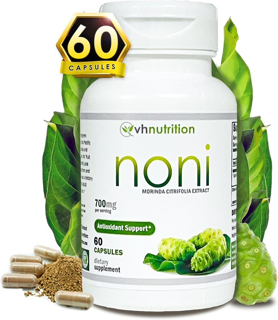 VH Nutrición NONI Capsules  700mg Morinda citrifolia Extract Pills ← Natural Antioxidante Suplemento para apoyar Well-Being, Energy, y Vitality