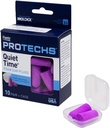 Flents Protechs Foam Ear Plugs, 10 Pareja con Caso para Dormir, Snoring, Loud Noise, Viajar, Conciertos, Construcción, Estudiar, Trabajo, Tiro, NRR 33, Púrpura, Desechable, Made in the USA