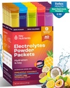 KEY NUTRIENTS Electrolytes Powder Packets No Sugar - 5 Delicious Flavors in Hydration Packets 40 Pack - Gluten Free Electrolytes Powder Packets