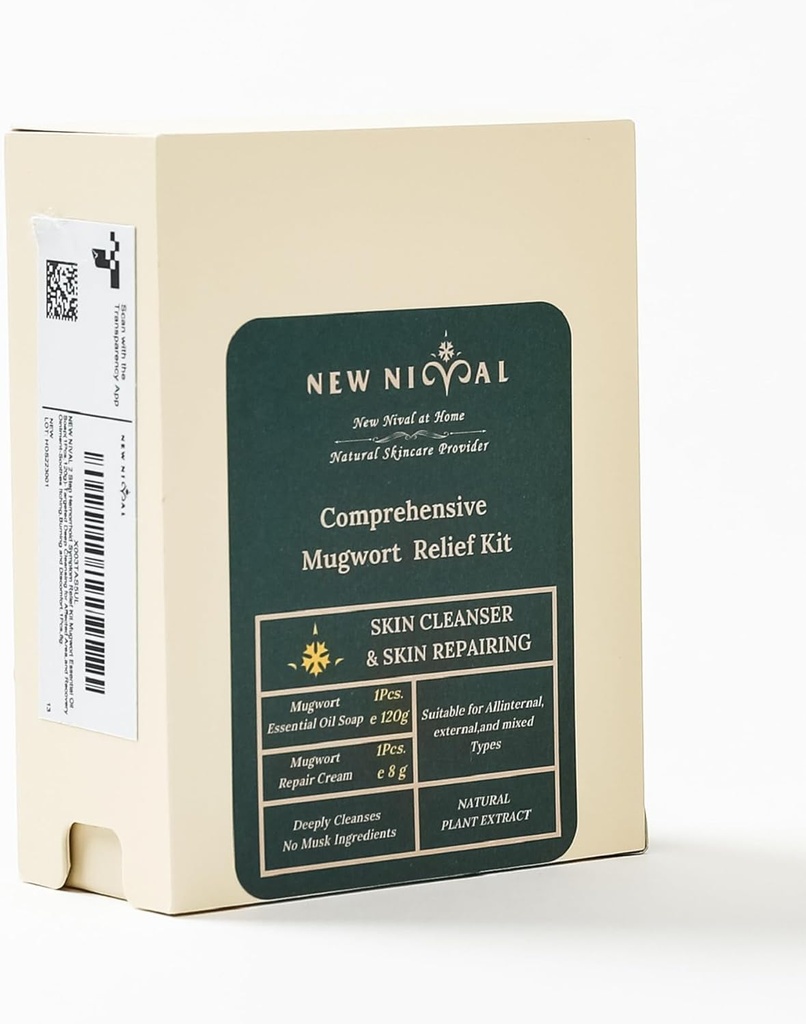 2 Step Hemorrhoid Symptom Relief Kit.Mugwort Essential Oil Soap(1Pcs,120g)-Targeted Deep Cleansing for Affected Area, and Recovery Ointment-Soothes Itching,Burning and Discomfort.1Pcs,8g.