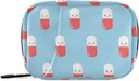 Naanle Cute Pink Pill Box 7 Day Case Bag Travel Organizer with Zipper Portable Weekly Compact Size for Vitamin Supplement Holder A Cartoon Blue 4.6 x 3.14 x 1.88 Inch 0.12 kilogramos
