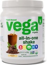 Vega Orgánica All-in-One Vegan Protein Powder Mocha (9 Servings) Superfood Ingredients, Vitaminas para Apoyo Inmunitario, Keto Friendly, Pea Protein for Women &amp; Men, 12.7oz (Packaging May Vary)