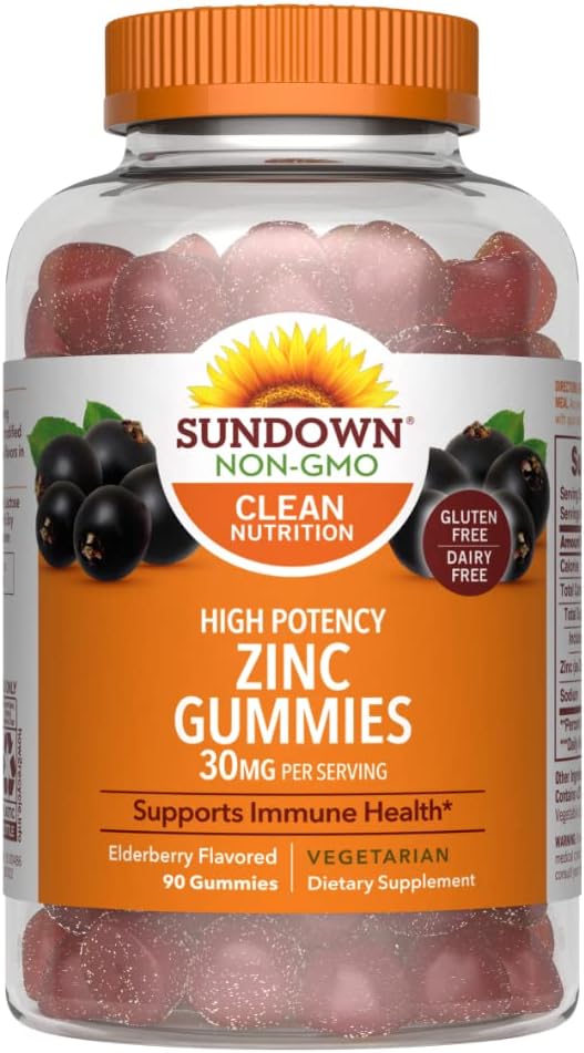 Sundown High Potency Zinc Gummies, 90 Conde