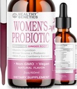 Probióticos líquidos para las mujeres   Prebióticos + Arándano + Probióticos para la salud digestiva TEN Acidophilus Probiótico ANTERIVIAR Dairy Free TEN Vegan ANTE NO GMO TEN Gluten Free TEN 30