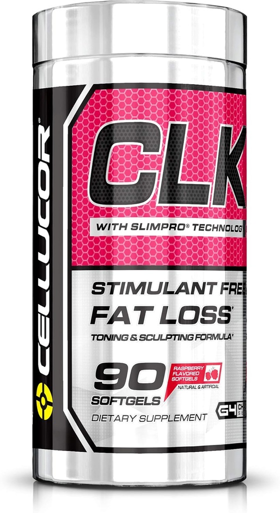Cellucor CLK quemador de grasa no estimulante para la pérdida de peso con CLA, ácido linoléico conjugado, cetonas de frambuesa, L-Carnitina, 90 Softgels