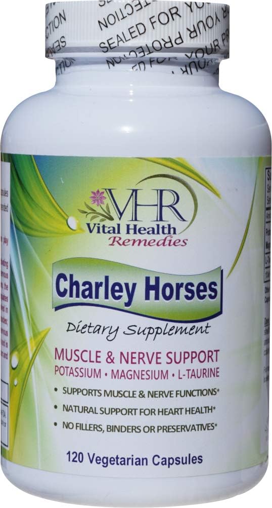 VHR Charley Horses Complete Muscle and Nerve Support Preservative-Free Formula with Potassium, Magnesium and L-Taurine. 120 cápsulas vegetarianas.
