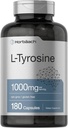 Horbaach L-Tyrosine Suplemento Silencio 1000mg  180 Capsules ← Non-GMO y Gluten Free Formula
