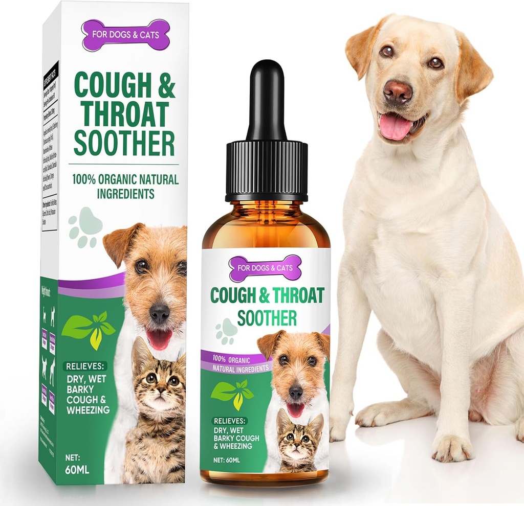 Dog Cough Treatment, Dog Allergy Relief Supplement for Suppress Allergy, Dry, Wet & Barky Cough for Dogs