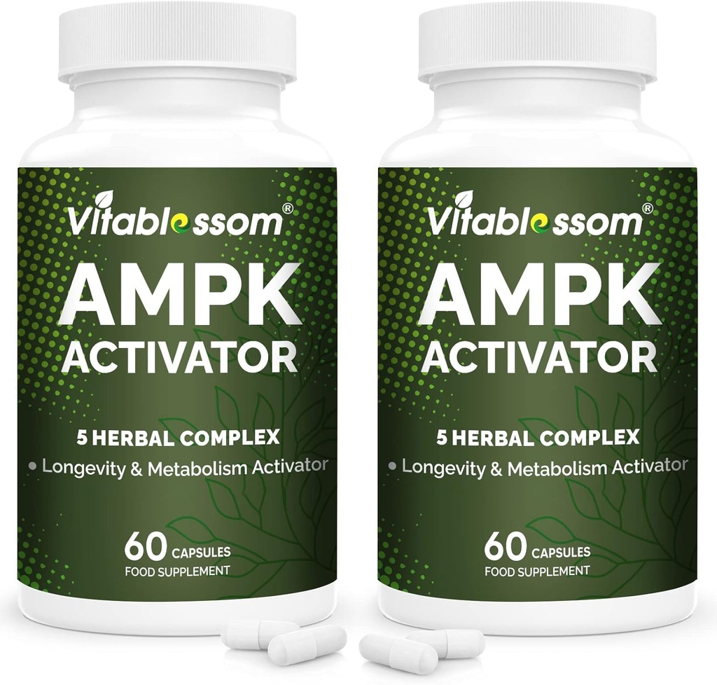 AMPK Activetor Supplement, 5 in 1 Jiaogulan Gynostemma AMPK Metabolic Activetor 120 Vegetarian Capsules(120 Count(Pack of 2))