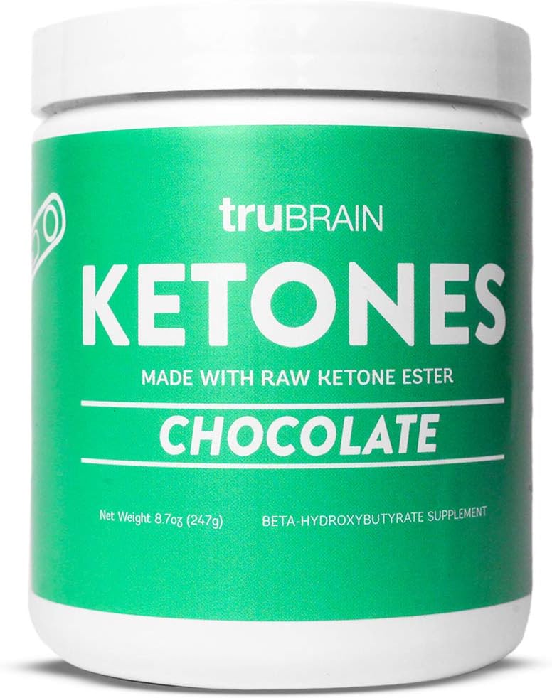 TruBrain Ketones - Ketone Ester + BHB Ketones Exógenos Silenciosos Apoyos Energía, Focus y Ketosis Silencioso Suplemento Keto Diet Silencio Brain Booster (Chocolate)