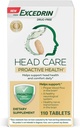 Excedrin Head Care Salud proactiva con Magnesio, Riboflavin, Vitamina B6, ácido fólico y vitamina B12, Suplemento dietético apoya la salud de la cabeza y el confort diario – 110 conteo