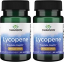 Swanson Lycopene - Suplemento Natural Promoción de la Salud de la Prostata, Salud del Corazón, " Apoyo a la Presión de la Sangre dentro del rango normal - Mens Health Supplement - (60 Softgels) 2 Pack