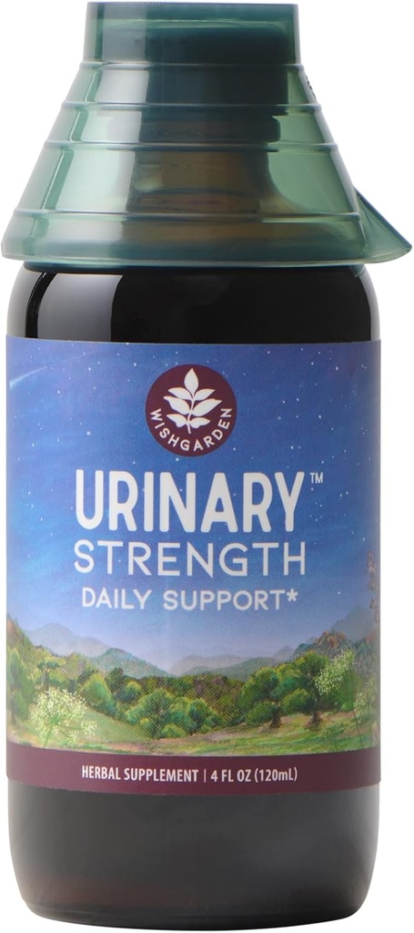 WishGarden Herbs Urinary Strength - Suplemento Herbal de base vegetal con arándano, Uva Ursi & Usnea apoya la salud y las molestias del tracto urinario, promueve la función linfática, equilibrio microbiano, 4oz