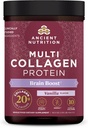 Proteína de polvo de colágeno antiguo, Proteína multi colágeno, Péptidos de colágeno hidrolizado Apoya la piel y las uñas, Suplemento conjunto (Brain Boost, 45 Servimientos)