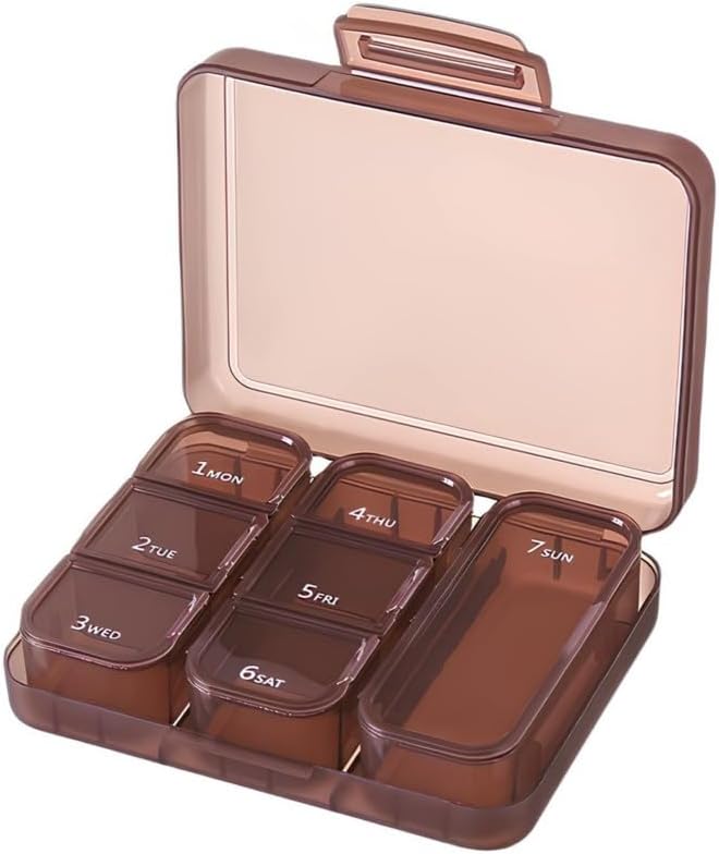 Small Pill Box,Pill Case,Pill Organizer,Travel Waterproof Portable Pocket Pill Box Medicine Organizer,Daily Pill Container for Purses Compact Travel Medicine Holder for Vitamins Medication Black