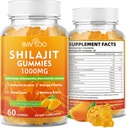 Shilajit Gummies 1000mg Sugar Gratis - Shilajit Suplemento para Hombres &amp; Mujeres - Alto en 85+ Trace Minerals & Fulvic Acid - Energía, Cerebro, Inmunidad - 60 Gummies