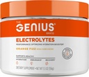 Genius Electrolytes Powder Drink Mix, Orange Fizz, 30 Servings - Natural Hydration Booster &amp; Endurance Supplement with Potassium, Magnesium &amp; Zinc - Sugar Free &amp; No Artificial Sweeteners or Dyes
