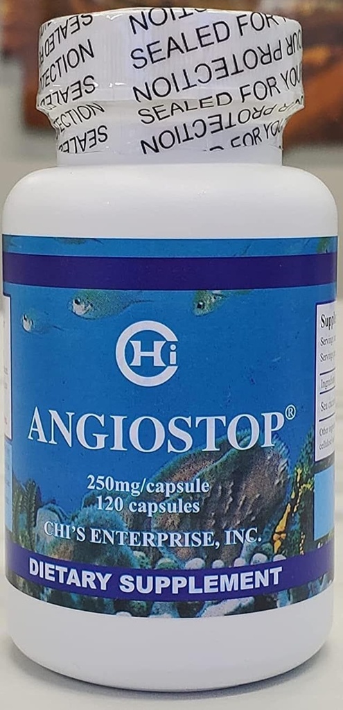 Chi's Enterprise Angiostop Capsules vidas Cucumber Extract Dietary Supplement Supports Optimal Immune Health - 250 Mg/Per Capsule (120 Capsules)