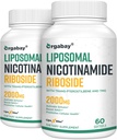 Orgabay Liposomal Nicotinamide Riboside 2000 MG con TMG y Pterostilbene, Boosting NAD+, Support Healthy Aging, 120 Count