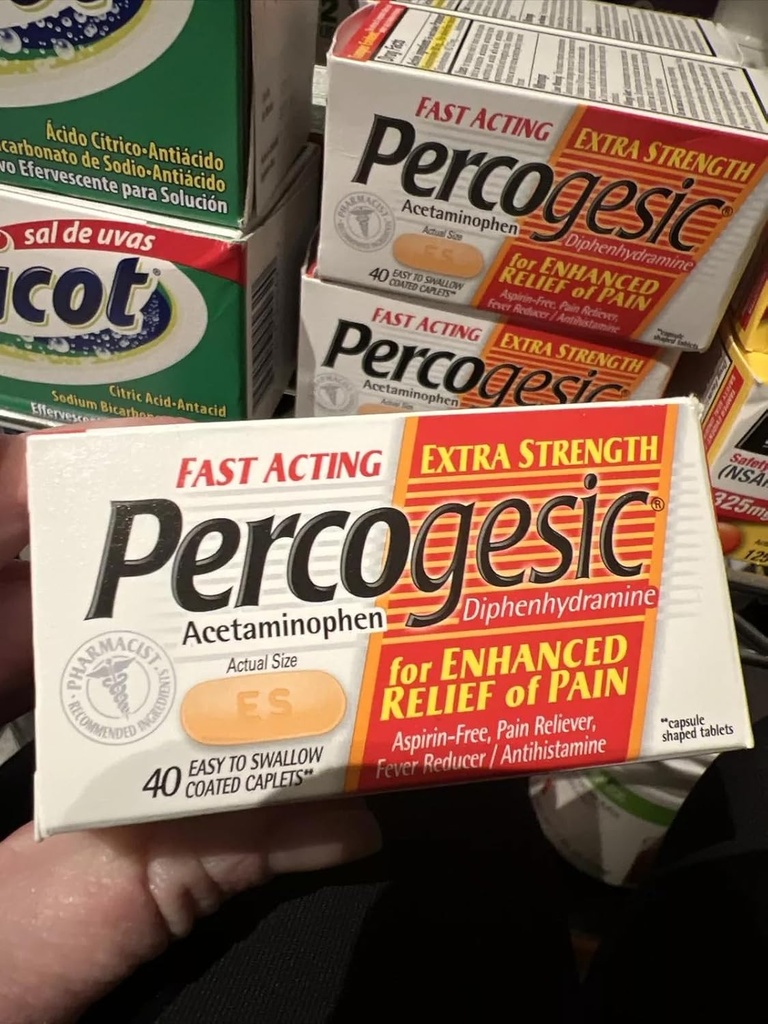 Percogesic Percogesic Fast Acting Extra Strength Pain Relief Caplets - 40 Ea (paquete de 5)