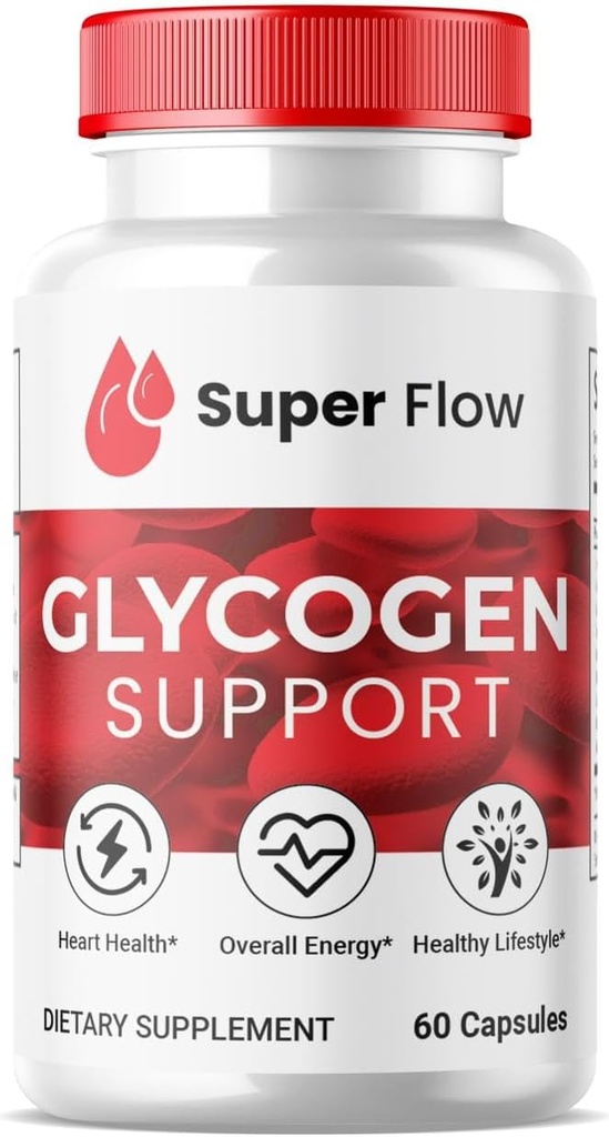 (1 Pack) Super Flow Glycogen, SuperFlow Glycogen Support Capsules, Glyco Optimizer Formula, Natural Blood Vessel Cleaner, Premium Super Flow Glycogen Support (60 Capsules)