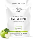 Muscle Feast Creapure - Micronized Creatine Monohydrate Powder ← Premium Pre-Workout o Post-Workout ← Creatina Flavored para Mujeres y Hombres Silencio fácil de mezclar, libre de gluten, seguro y puro (Gran Apple, 250g)