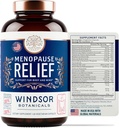 Suplementos de la menopausia para Mujeres - Windsor Botánicos Multivitamínicos con Chastebrry, Cohosh Negro para Flashes calientes, Alivio de la menopausia y Equilibrio hormonal para Mujeres - 60 Natural Progesterone Pills Estrógeno
