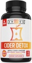 Zhou Cider Detox - Apple Sider Vinegar cápsulas con madre, Raw natural ACV píldoras para hombres y mujeres, Herbal Complex Suplemento con Turmeric &amp; Cayenne Pepper - 60 cápsulas Vegan