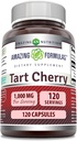 Amazing Fórmulas Tart Cherry Extract Suplemento Silencio 1000 Mg per Serving ¦ Capsules Silencio No-GMO Silencio Gluten-Free TEN Made in USA (1 Pack, 120 Cuenta)