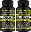 Booster de testosterona para hombres - Male Enhancing Supplement with Horny Goat Weed & Tongkat Ali - Muscle Builder Ampliación píldoras - Natural Test Booster Aumento del deseo, energía, resistencia, Libido (2 PACK)