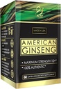 Actif American Ginseng - 100% Authentic 10 años Ginseng, Non-GMO, 500mg - Made in USA