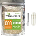 Tamaño 000 Cápsulas Vegetarianas vacías, (100 Conde) Cápsulas Veggie transparentes para relleno de suplementos de bricolaje