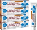 MED PRIDE Clotrimazole Crema Antifungal 1 Treats Percent Treats Athlete's Foot Jock Itch Relieves Itching Burning Skin Care Treatment for Baby 4 Pack