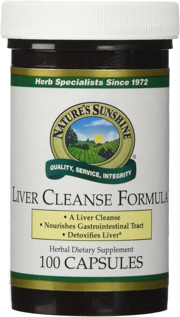 Sunshine Liver Cleanse Fórmula, 100 cápsulas TENIDO UN Blend of Herbs Designed to Nourish the Liver and Gallbladder Through Cleansing and Detoxification