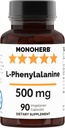 MONOHERB L-Phenylalanine 500 mg por cápsula - 90 cápsulas Veg