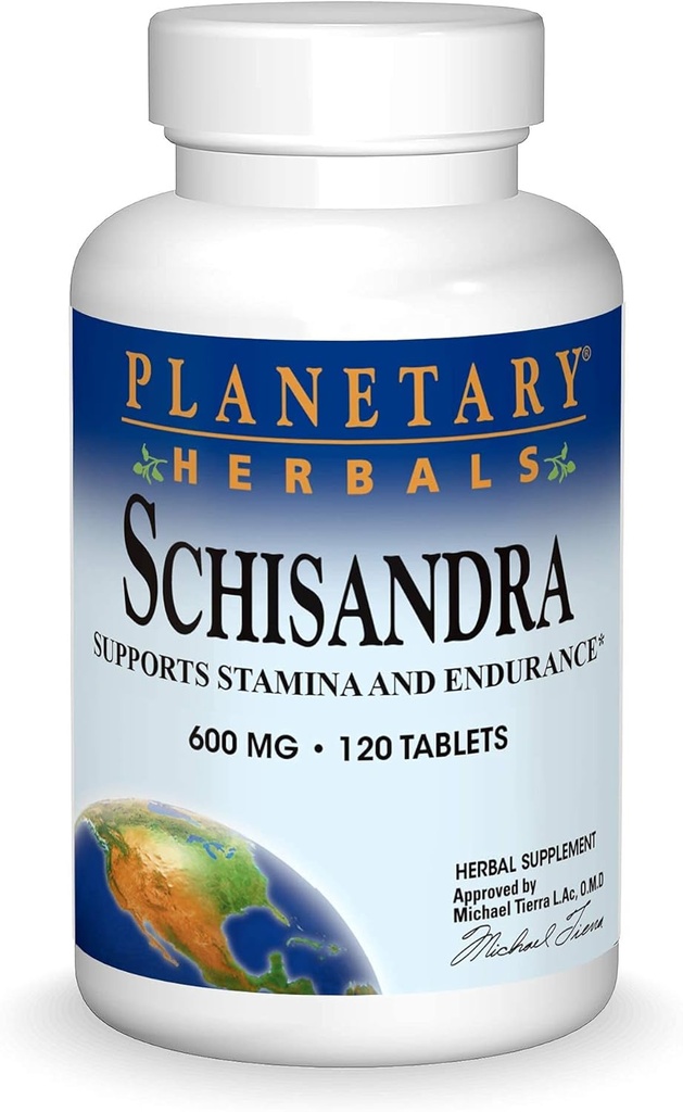 Herbals planetarios Schisandra Tablets, 600 mg, 120 Conde